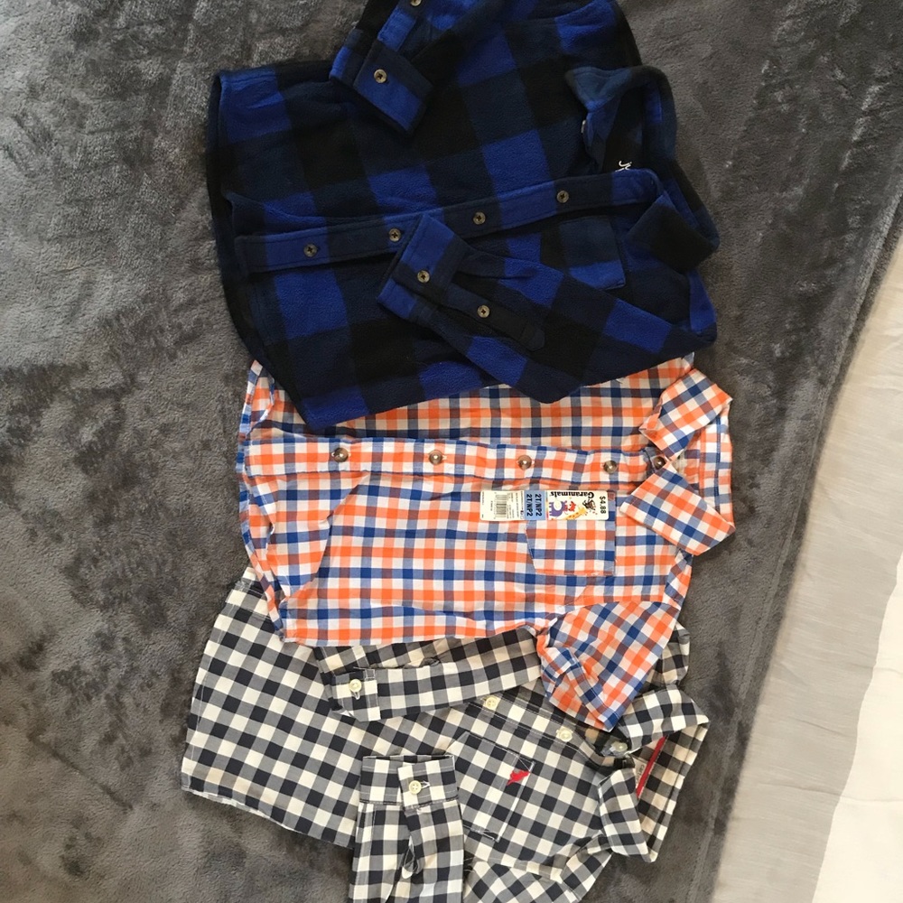 Boys 2t flannel/plaid button down shirts